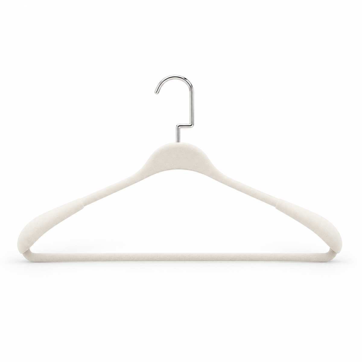Wide-Shoulder Flocked Clothes Hanger
