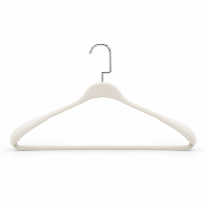 Wide-Shoulder Flocked Clothes Hanger