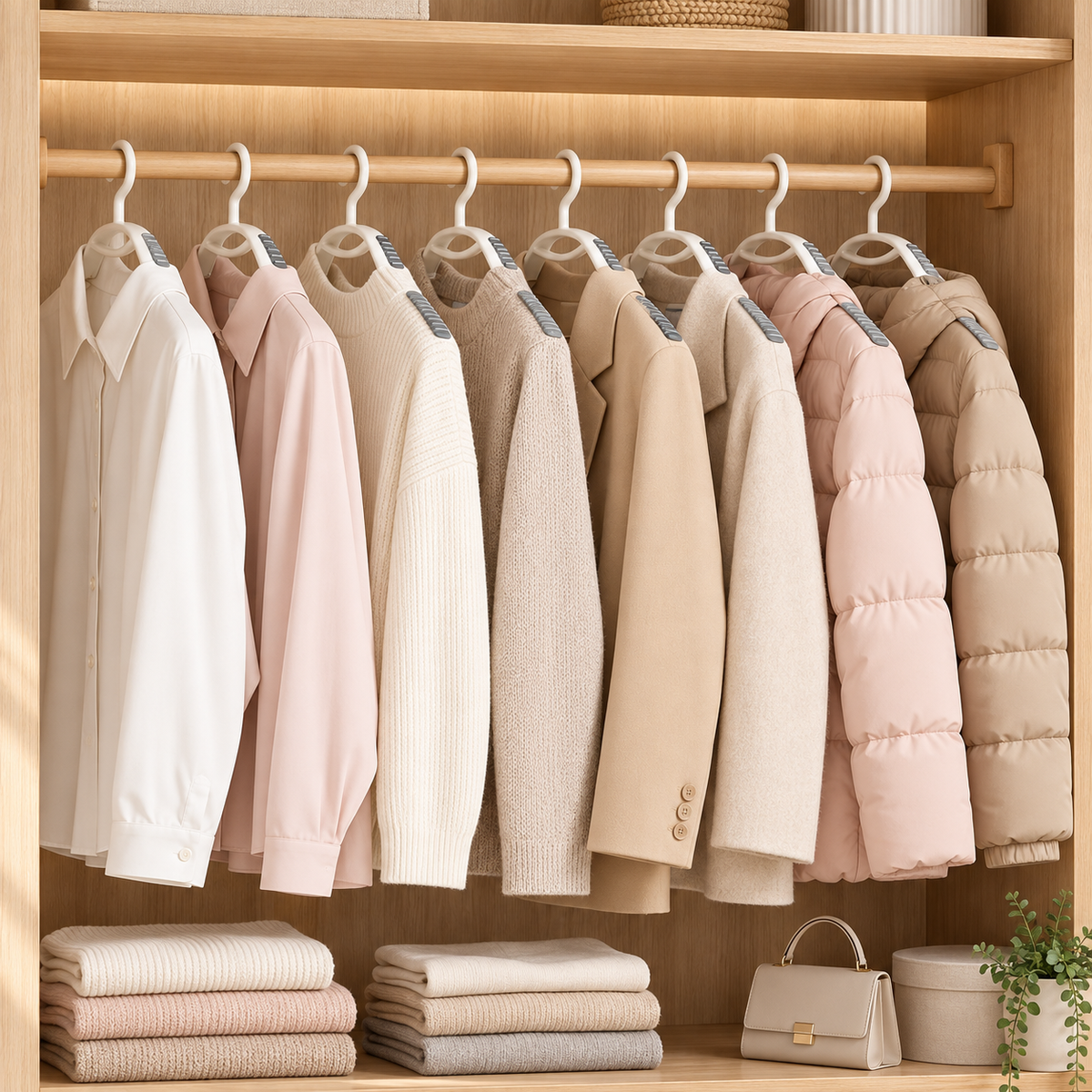 Non-Slip Wide-Shoulder Clothes Hanger